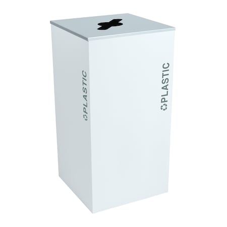 Ex-Cell Kaiser 36-Gal. Square Receptacle - Plastic Decal, White Gloss RC-KD36-PL BT-WHT